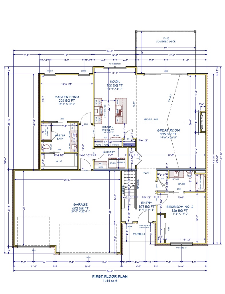 The Aspen I main level floor plan