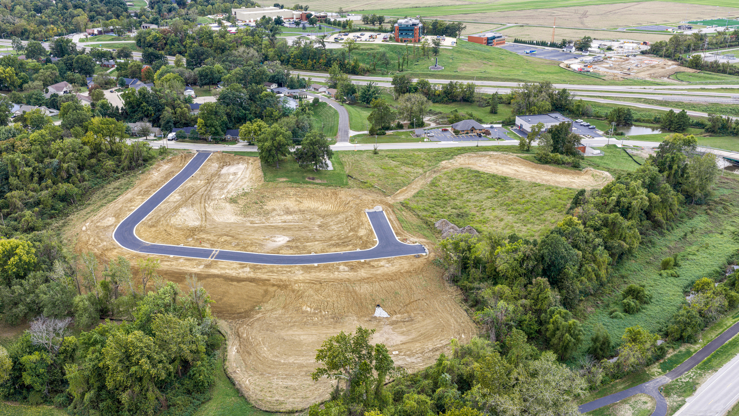 Aerial drone photo 1 of the Northpointe Villas site in Columbia, Illinois