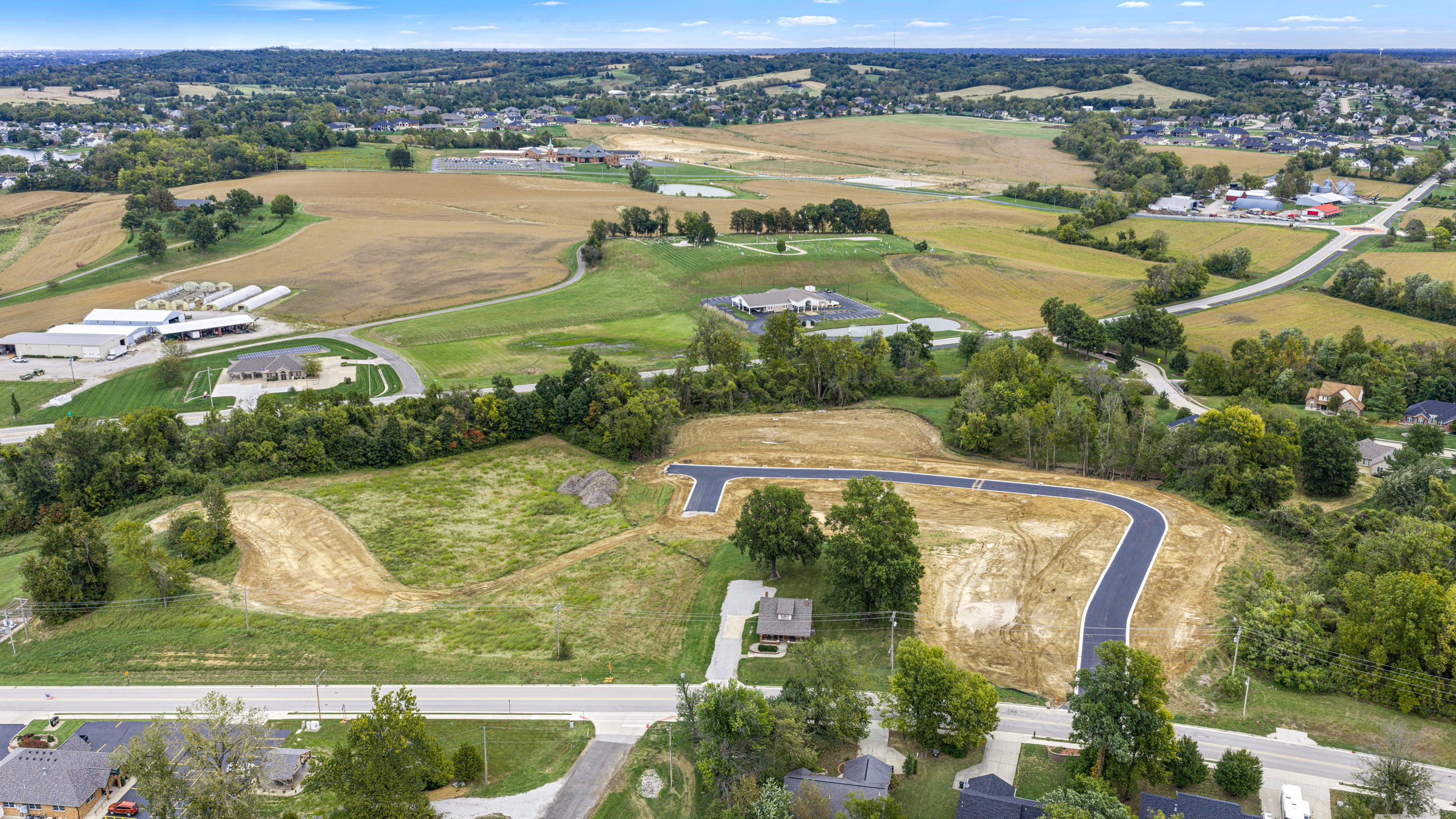 Aerial drone photo 2 of the Northpointe Villas site in Columbia, Illinois