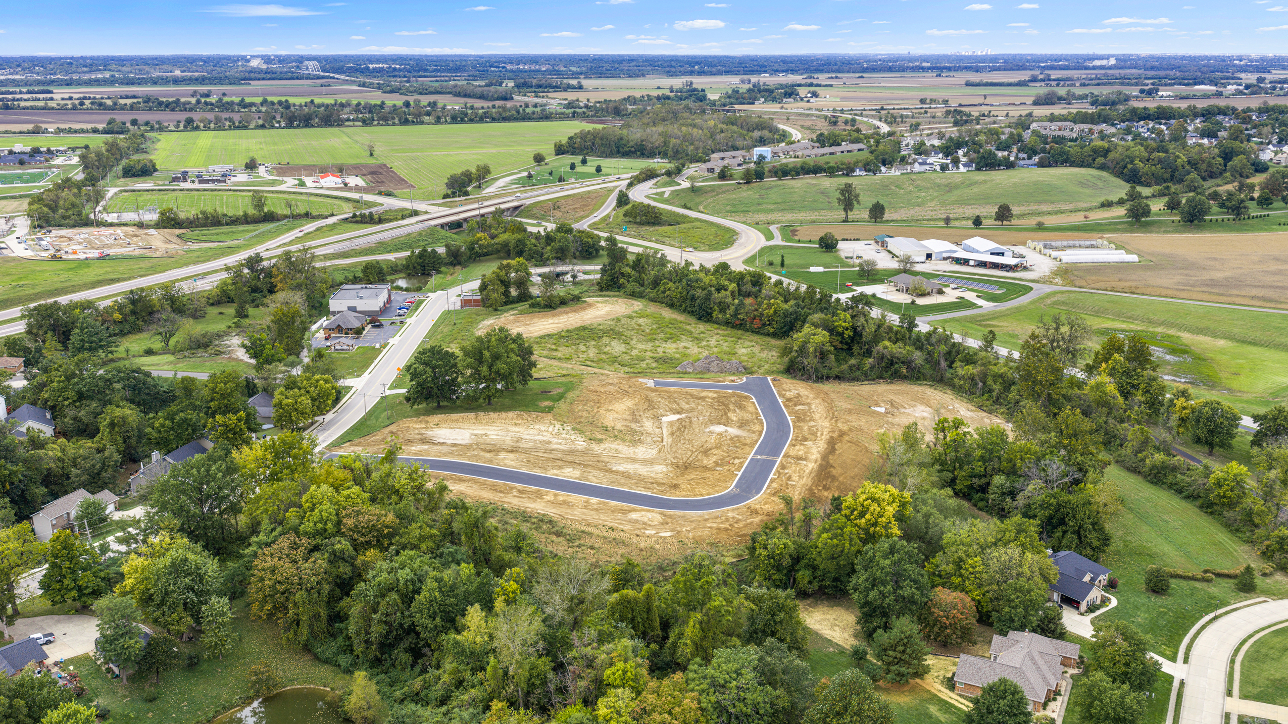 Aerial drone photo 3 of the Northpointe Villas site in Columbia, Illinois