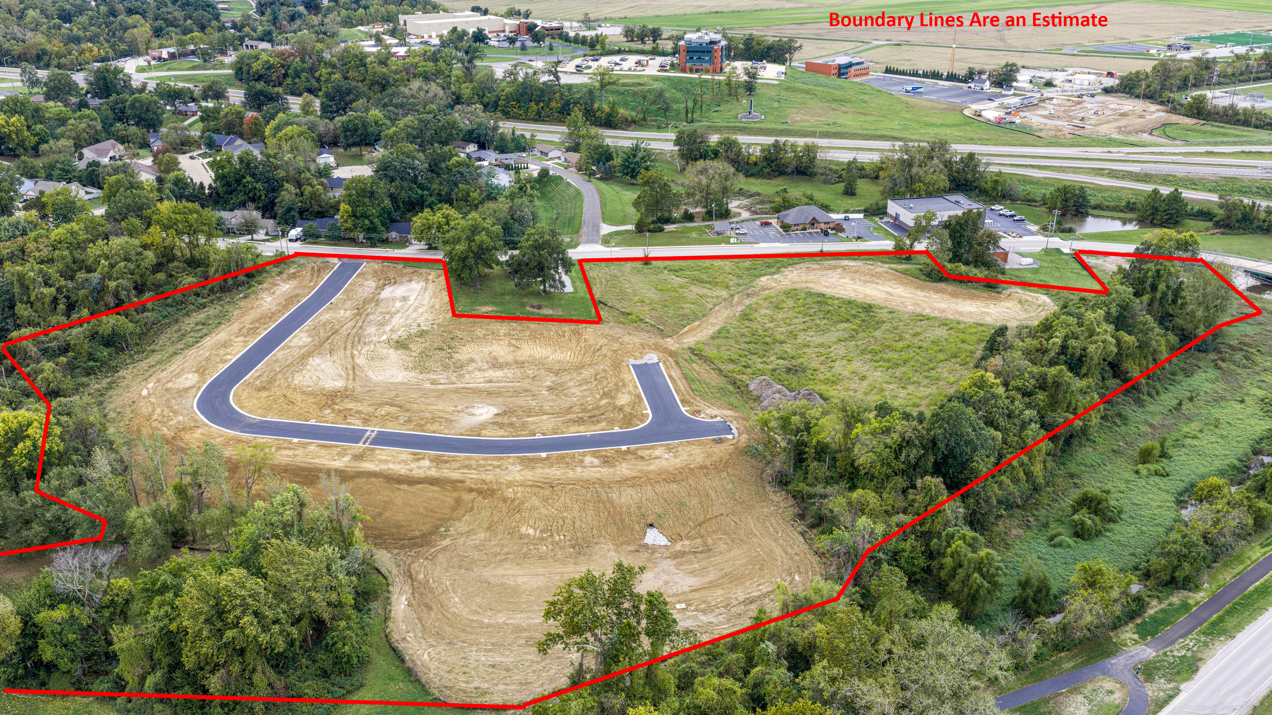 Aerial drone photo 4 of the Northpointe Villas site in Columbia, Illinois